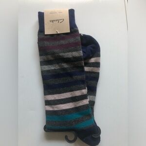 Clarks Men's Casual Striped Socks - Blue, Gray
